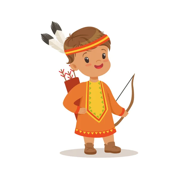 Хлопчик носіння американського національного костюму — стоковий вектор