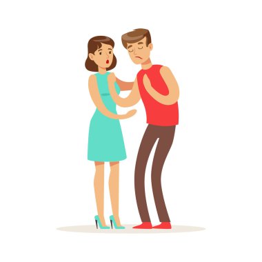 Kadın bir adam kalp krizi ile yardım