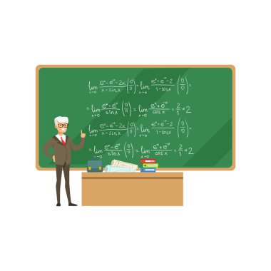 Profesör yakınındaki yazı tahtası  