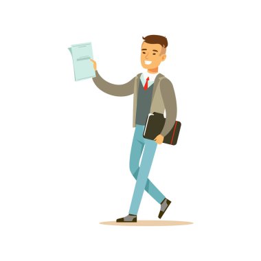 Genç gülümseyen erkek öğrenci  