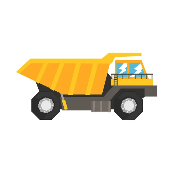 Grande camion discarica giallo — Vettoriale Stock