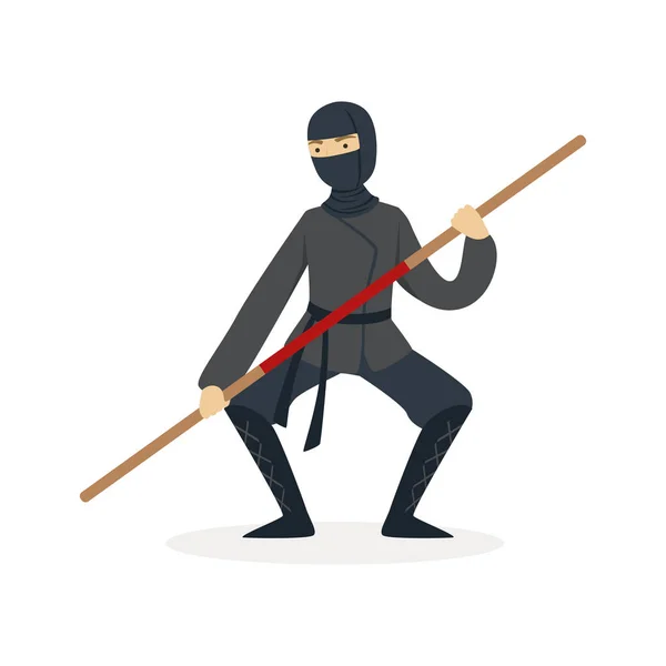 Ninja assassin character — Stock Vector