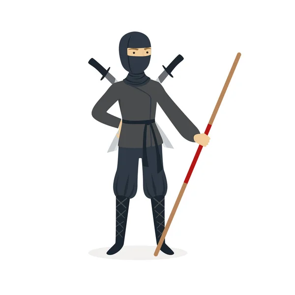 Персонаж ниндзя-убийцы — стоковый вектор