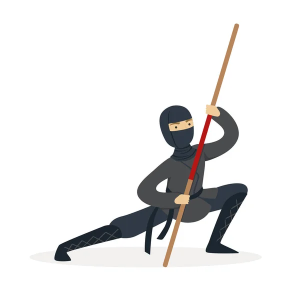 Ninja assassin character — Stock Vector