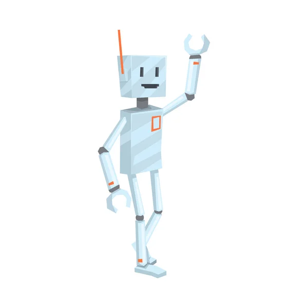 Lindo robot de dibujos animados — Vector de stock