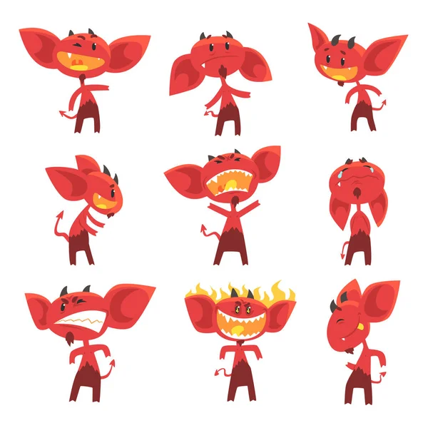 Drôle de diable rouge — Image vectorielle