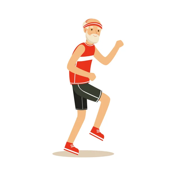 Runner homme faire de l'exercice — Image vectorielle