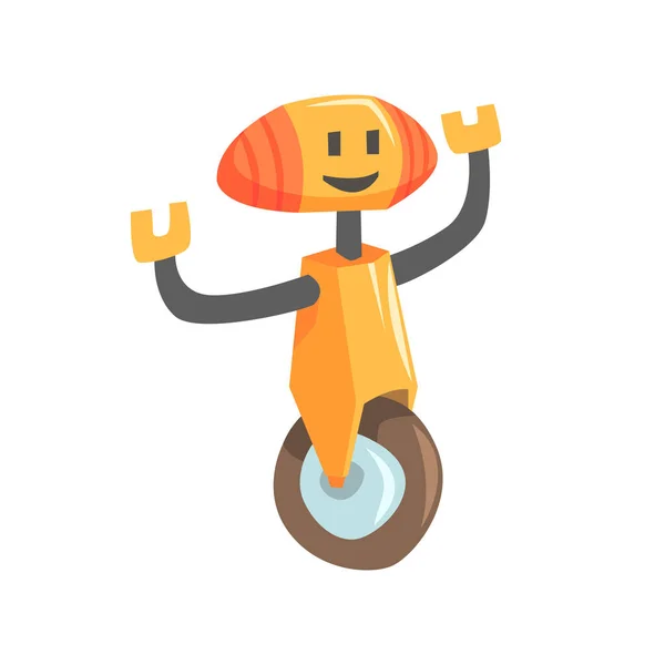 Carino cartone animato robot arancione — Vettoriale Stock