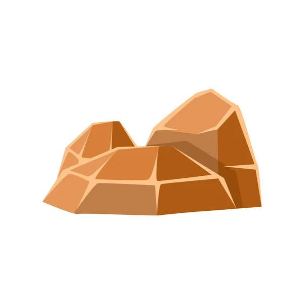 Kahverengi mineral taş — Stok Vektör