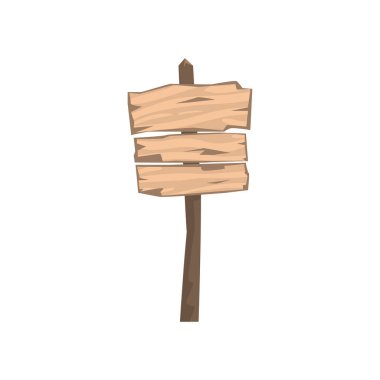 Eski ahşap boş uyarı işareti