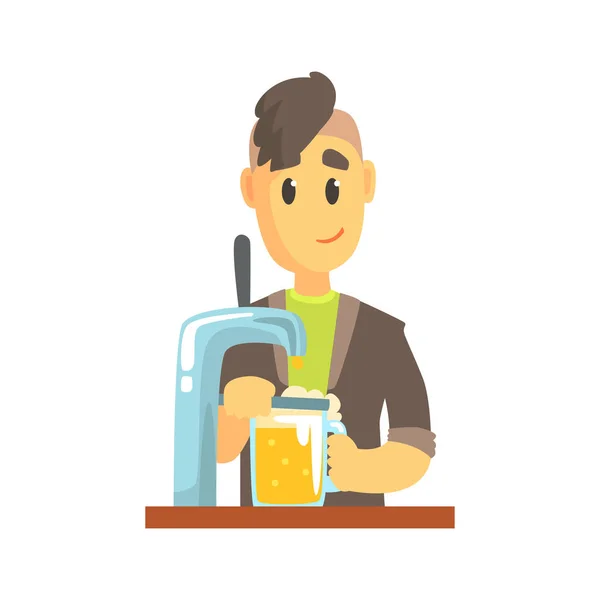 Bartender man character — Stock Vector