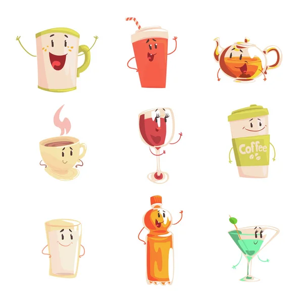Varias bebidas no alcohólicas — Archivo Imágenes Vectoriales