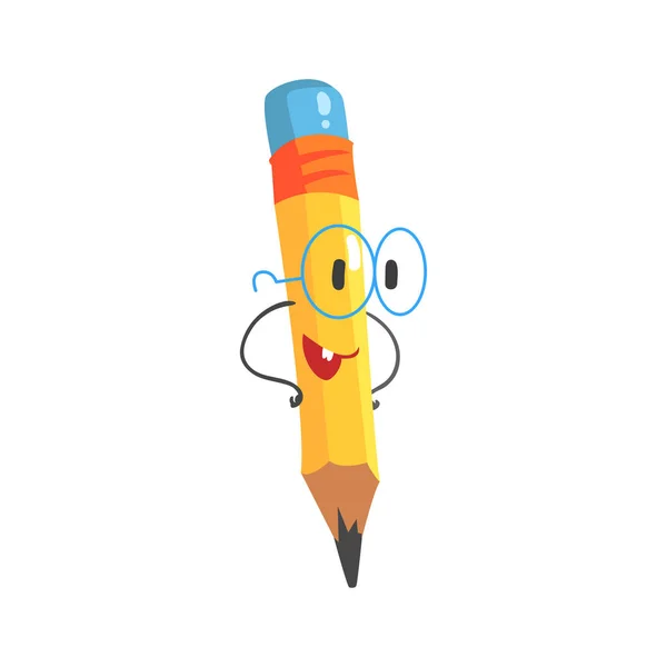 Олівець персонажа з мультфільму — стоковий вектор