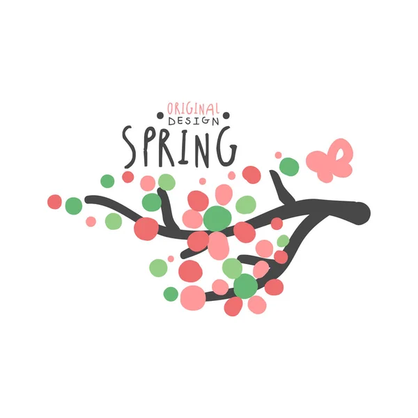 Spring logo template — Stock Vector