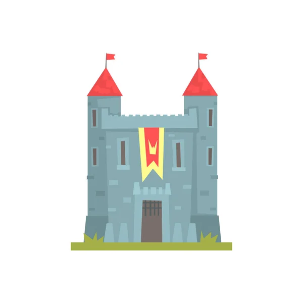 Stary Zamek kamień, z wieżami — Wektor stockowy