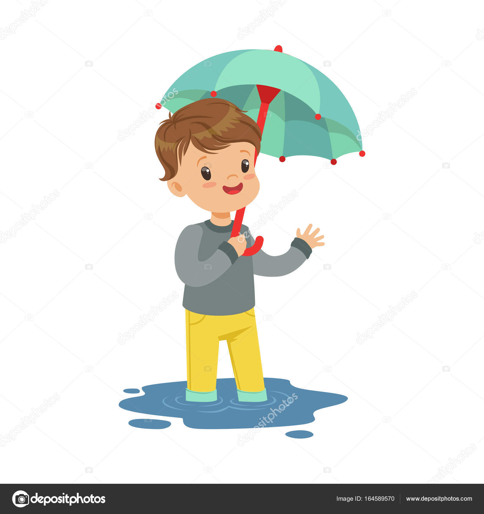 Dibujo Niña Con Paraguas : La niña y su paraguas | Descargar Vectores