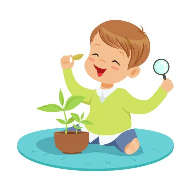 Şirin küçük çocuk. 