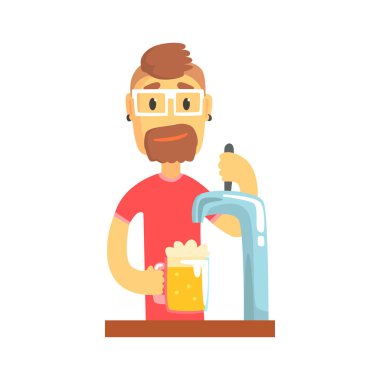 Barmen dökerek bira