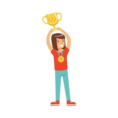 kazanan Kupası holding ile sporcu kız