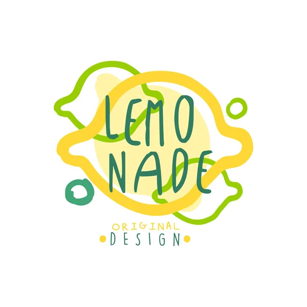 Limonade logo sjabloon originele ontwerp, kleurrijke hand getekende vector illustratie — Stockvector