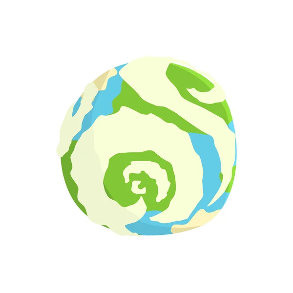 Cartoon vector illustratie van de planeet van de aarde — Stockvector