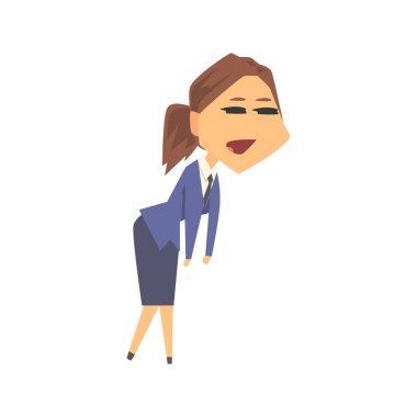 Genç işkadını karakter formal giyim