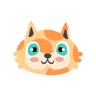 Sevimli kırmızı kedi kafa 