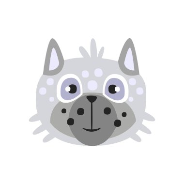 Şirin Gri kedi kafa