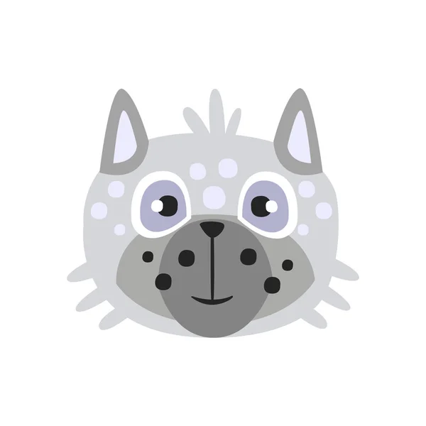 Niedliche graue Katze Kopf — Stockvektor