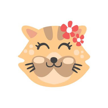 Şirin kedi kafa ile kapalı gözler