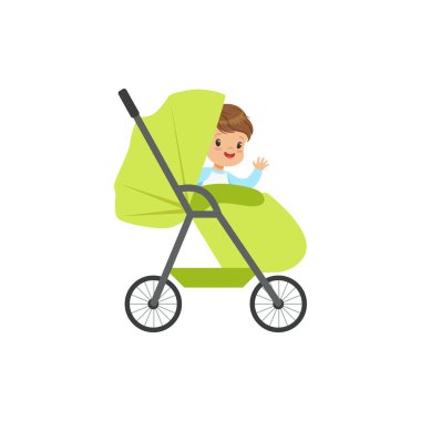 küçük çocuk bebek çocuk arabası içinde oturan