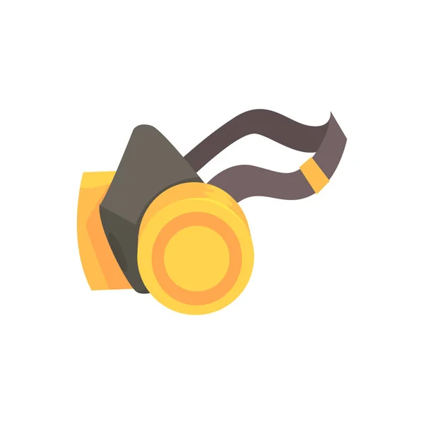 Żółty respiratora, sprzęt ochronny kreskówka wektor ilustracja — Wektor stockowy