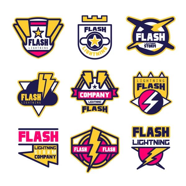 Flash lightning company logo — Stock Vector
