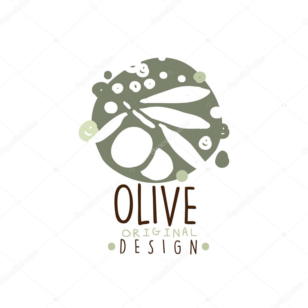 Olive Oil Label With Branch 