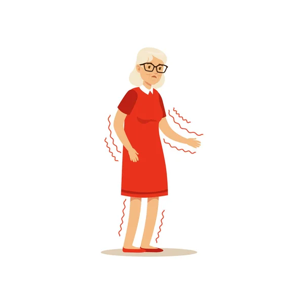 Oude vrouwelijke personage — Stockvector