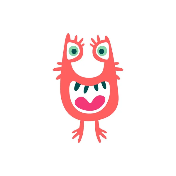 Leuke kleurrijke cartoon monster — Stockvector