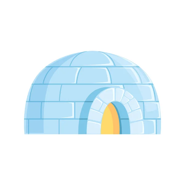 Igloo, lodowate zimno house — Wektor stockowy