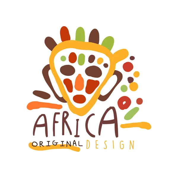 Logo original de la tribu étnica africana — Vector de stock