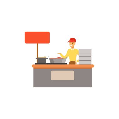 Düz sokak gıda kiosk