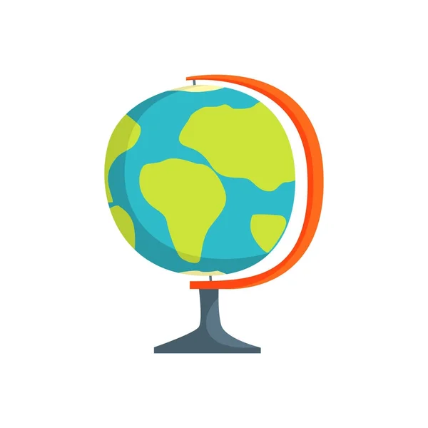 School geografie globe cartoon vector illustratie — Stockvector