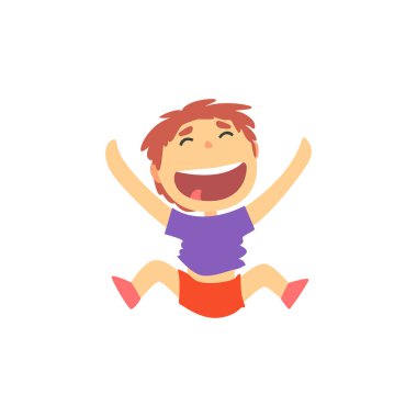 Zıplama, fiziksel aktivite karikatür vektör çizim çocuklar mutlu okul çocuğu