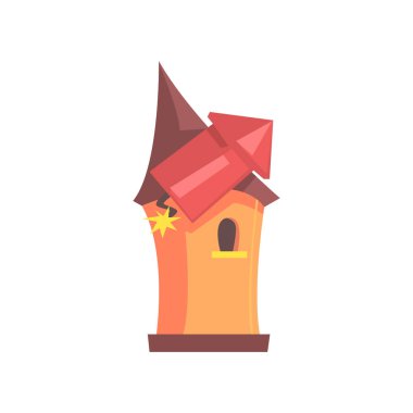 Bilet gişesi amusement park, sokak Dükkanı, kiosk karikatür vektör çizim