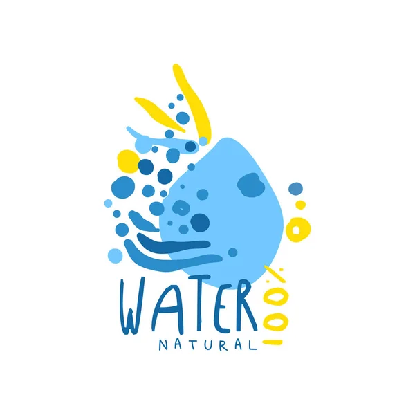 Ručně tažené abstraktní znaky čisté vody pro logo — Stockový vektor
