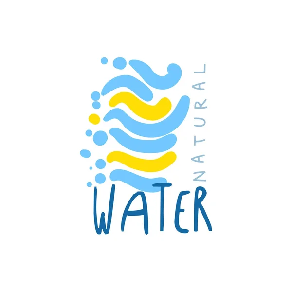 Ręcznie rysowane oznaki czystej wody dla logo lub znaczek z tekstem — Wektor stockowy