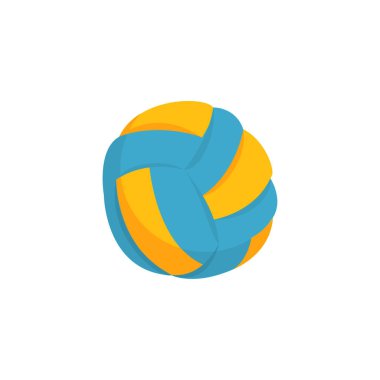 Beyaz izole renkli plaj voleybol topu simgesini