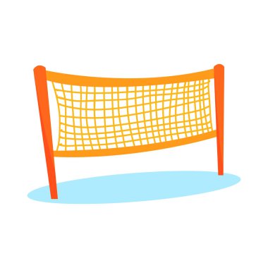 Turuncu çizgi film Voleybol veya badminton net