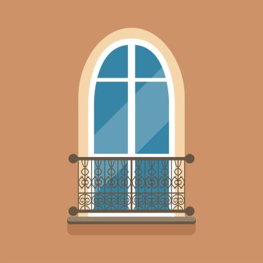 Düz pencere ve Dekoratif Cephe korniş kemerli