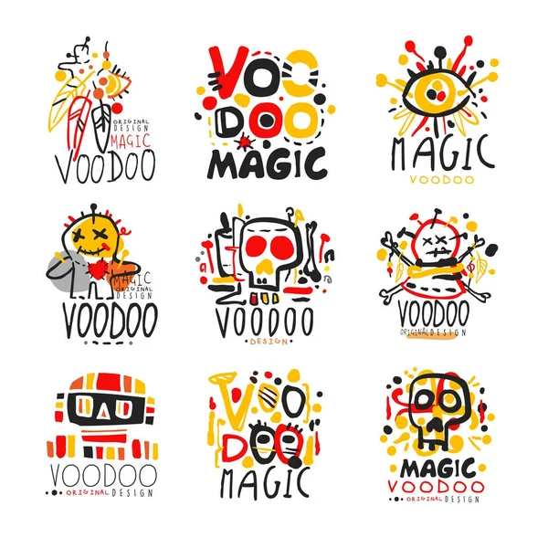 Voodoo afrikai és amerikai magic logo meg — Stock Vector