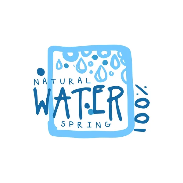 Ručně kreslenou známky jara kapky vody — Stockový vektor