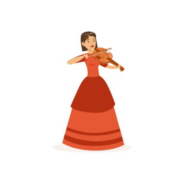 Kadın kemancı müzikal kompozisyon gerçekleştirme